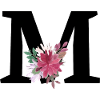 Letter m floral