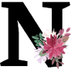 Lettre n floral