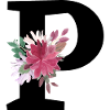 Letter p floral