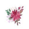 Floral letter i