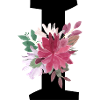 Floral letter i