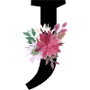 Letter j floral