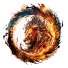Flamboyant Spreadhirt Lion