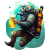 Beer diver funny and cool