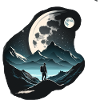 Mountaineers in the moonlight