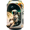 Coole Bierdose mit Astronaut