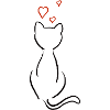 Kitten thinking about love