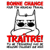 Départ collègue travail nouvel emploi bonne chance