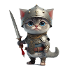 Chat en chevalier