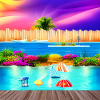 sunny vacation at sea side
