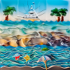 sunny day at sea side