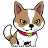Little Dog Brown Outlined