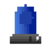 Blue light siren pixel art
