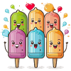 Sommerliche Eis Party am Stil