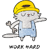 Work Hard Cat