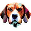Polygone de chien beagle