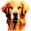 Golden Retriever Dog Polygon