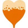 Heart filled with beer