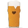 Bierliebe Bierglas Herz