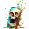 Beer Can Skull Explosion