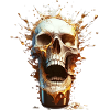 Skull Beer Explosion