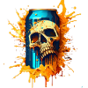 Skull Beer Can