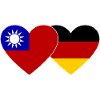 Taiwan Germany Flag Heart