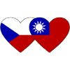 Czech Republic Taiwan Flag Heart