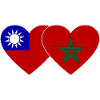 Taiwan Maroc Flag Heart
