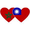 Maroc Taiwan Flag Heart