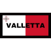 Valletta City in Malta Flag