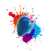 pop-art,erdbeere,farbklecks, splash