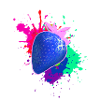 pop-art,erdbeere,farbklecks, splash