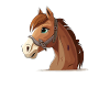 Horse comic cartoon style
