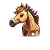 Horse comic cartoon style