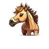 Horse comic cartoon style
