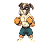 Dog and Boxer fun cartoon