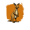 Kangaroo comic cartoon style