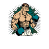 Boxer in comic style