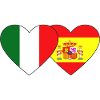 Italy Spain Flag Heart