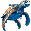 Sea turtle as a diver