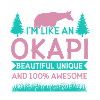 Okapi wild giraffes design