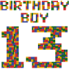 Cute 13th Birthday Gift 13 Year Old Block Building