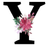 Letter y floral