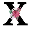 Letter x floral
