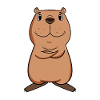 Capybara capybara motif