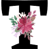 Letter t floral