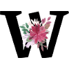 Letter w floral
