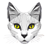 Cat Graphic Low Poly