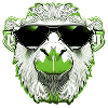 Cool llama with sunglasses green